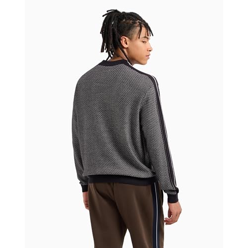 Armani Exchange Men's Wool Mix Pullover Sweater with A|x Vertical Stripe Logo4