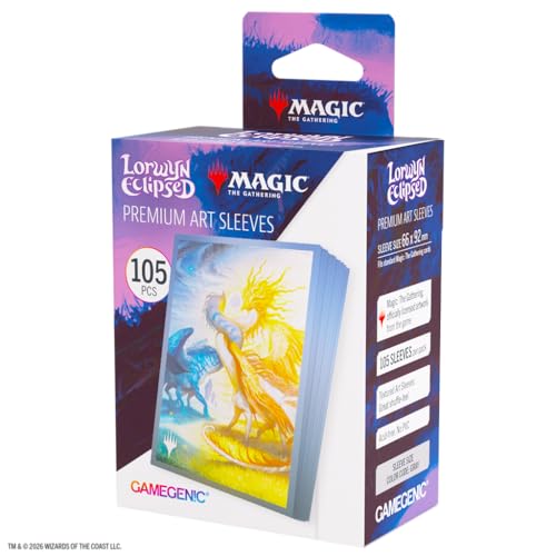 Gamegenic MTG Lorwyn Eclipsed Sleeves Celestial Reunion, Accessorio da gioco, custodie stampate a colori, finitura testurizzata, multilingue