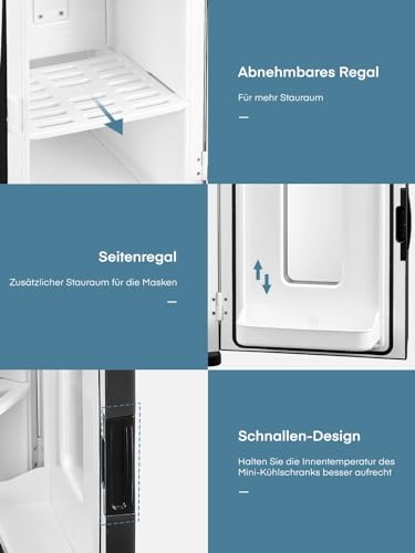 NORTHCLAN minikoelkast voor kamer 15 liter, met 220 V AC/12 V DC voor auto- en thuisgebruik, draagbare koel- en verwarmingskoelkast, perfect voor drankjes, cosmetica, snacks, Max & Eco-modus, zwart - Image 8