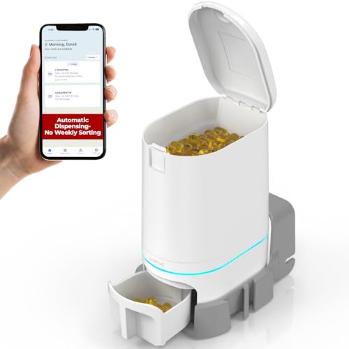 LiviPod Smart Automatic Pill Dispenser No Sorting Required 2026 Technology Organizer for Adults & Seniors Free App No Fees Expandable to 10 Pods 30-Day Runtime (1-Pod)