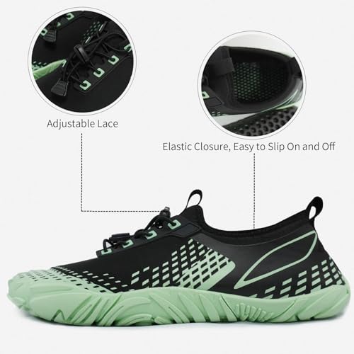 Image of Queday Water Shoes for Women Men Quick Dry Barefoot Shoes Athletic Lightweight Sports Aqua Socks Outdoor Swim Fishing Hiking Diving Surf Walking Kayaking