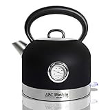 【Herausnehmbarer Kalkfilter】Der integrierte Kalkfilter in der Ausguss-Tülle filtert Kalkablagerungen und kleine Schwebeteilchen.Sie können auf den Einsatz von zusätzlichen Hilfsmitteln wie Essigessenz verzichten. So haben Sie immer abgekochtes, hygienisch klares Wasser.