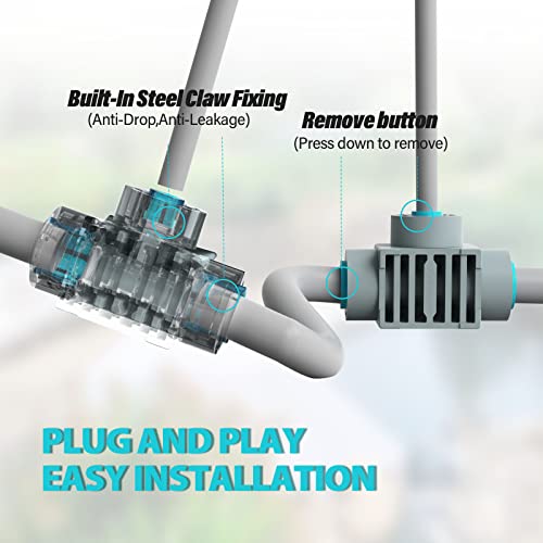 Fjfujin Drip Irrigation Parts For Not Barbed Tee 1/2 Inch Tubing To 1/4 Inch Irrigation Connector 6Pcs #TOP2