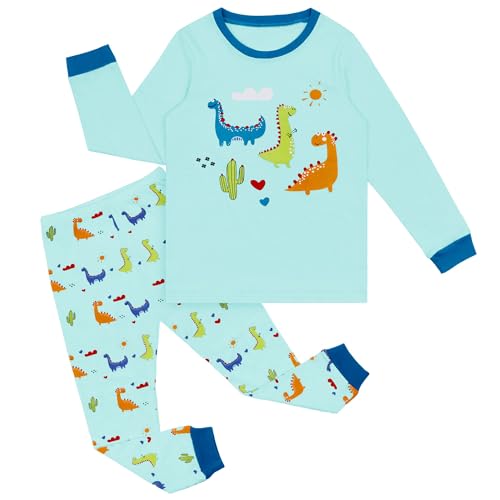 Hoseay Pijamas Niños, Algodón Manga Larga Conjuntos de Pijama, Camiseta y...