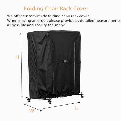 Image of Folding Chair Rack Cover, Waterproof Chair Cart Cover, Dust proof Chair Storage Dolly Chair Holder Covers-Customized