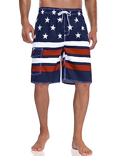 Nonwe Men's Surf Quick Dry Swim Trunks with Drawsting