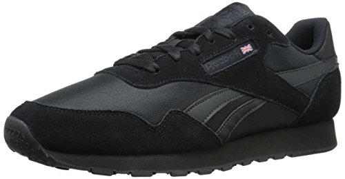 Reebok Men's Royal Nylon Classic Sneaker, Black/Gravel, 11.5 M US