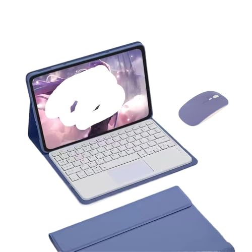 Funda para Samsung Galaxy Tab A9+ con teclado blanco y ratón para estudiar y teletrabajo