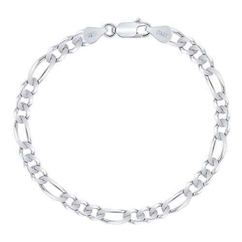 PLANETYS - Bracelet Argent 925/1000 Rhodié Maille Figaro (1+3) 5.6 mm Cover