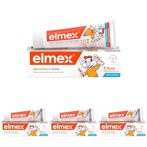 Elmex - Dentifricio per Bambini 50ml (Consegna in 48 Ore), Dentifricio per Denti da Latte, Protezione contro la Carie dei Bambini, Formula Delicata per la Protezione dei Denti da Latte