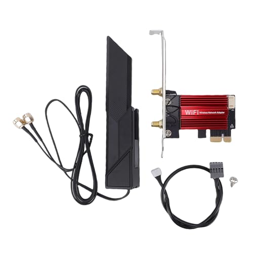 Tarjeta WiFi 7 PCIe Yunseity, Adaptador de Red Inalámbrico Bluetooth 5.4 con Banda Triple 6GHz 5GHz 2.4GHz 2880Mbps y Antena 12dBi para Motherboards 10 11 miniatura 7