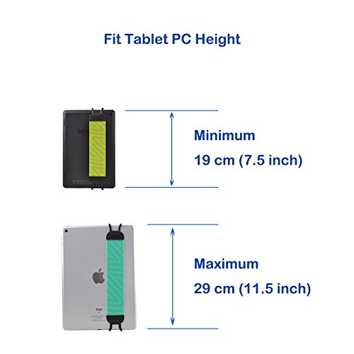 Tfy Security Hand-Strap For Tablets Compatible With Ipad Mini 6 & Air 5 & Air 4, Ipad Pro 9.7 Inch, 11 Inch - Samsung Galaxy Tab & Note - Google Nexus And More - Black/Gray (One Piece) #TOP2