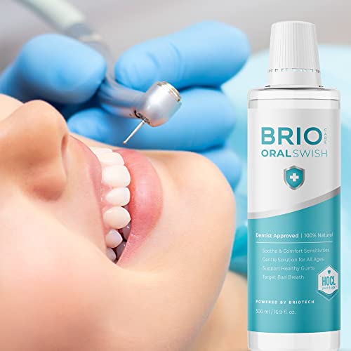 Briocare Oral Swish, Natural & Vegan Oral Care, Gentle Hygiene Mouthwash Rinse, Fight Bad Breath, Plaque & Cause Of Gum Disease, Support Tender Gums, Alcohol Free, Pure Hypochlorous Hocl By Briotech #TOP5