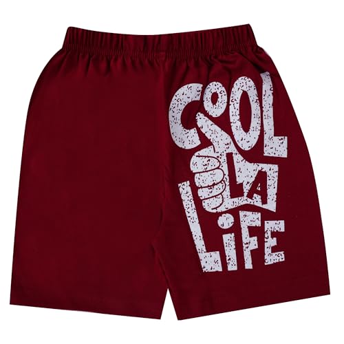Image of T2F Boy's Printed Cotton Regular Fit Shorts(Pack of 5)