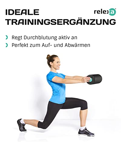 Relexa 2in1 Pilates-Rolle Faszienrolle schwarz/orange, 2-teilig