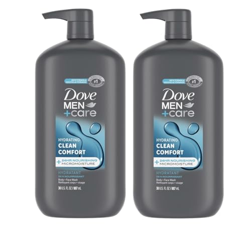 Dove Men+Care Body and Face Wash Hydrating Clean Comfort Body Wash for Men with 24-Hour Nourishing Micromoisture Technology, 30 oz. 2pack image 4