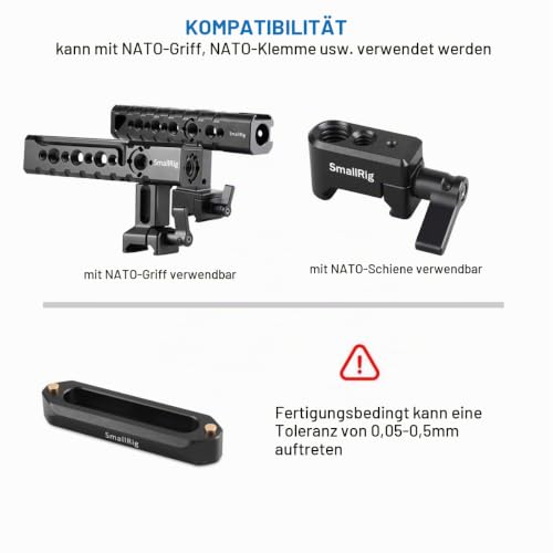 SMALLRIG Safety NATO Schiene 70 mm für NATO Griff und Schnellverschluss NATO Clamp – 1195 – Ansicht 5