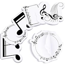 Nezyo 600 Sheets/12 Pack Music Themed Sticky Notes Funny Sticky Note Pads Musical Notepads for Music Teacher Appreciation Gifts Reminder Message Pads Gift Office School Supplies