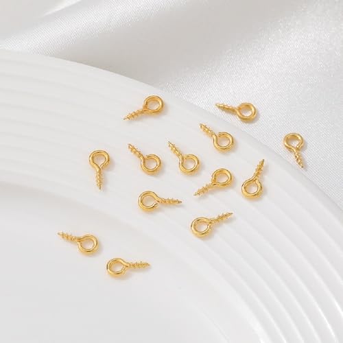 Œillets filetés à vis 6.5x13mm pour suspendre petits crochets à œillets bijoux