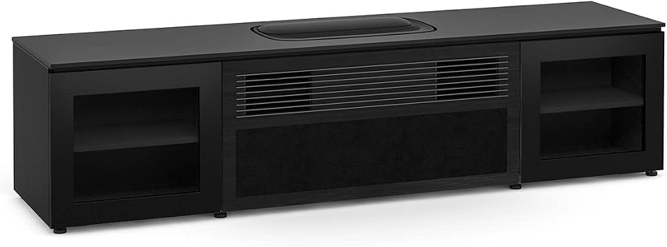 Salamander Designs Oslo 245 UST Projector Integrated Cabinet for Hisense L9G Projector Black Glass