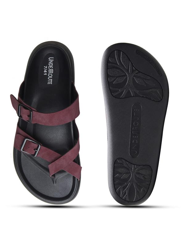 Image of UNDERROUTE mens Underroute Urgh 02 Stylish Durable Soft Footbed Synthetic Casual Sandals for Men Sandal