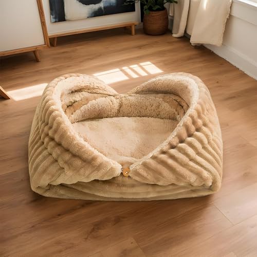 Panier d'hiver pour chat en peluche semi-fermé pour chambre