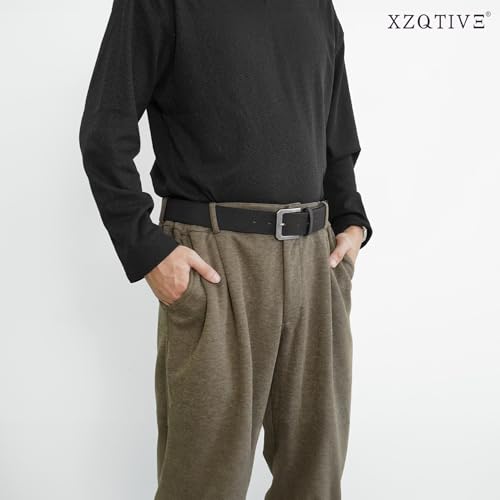 XZQTIVE Canvas Belt for Men Women Heavy Duty Nylon Work Belt with Silver Buckle Men Casual Belt for Jeans Pants3