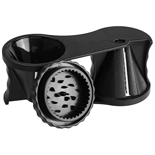 Fackelmann Cortador Doble Espiralizador, Cortar en cintas o espiral Verduras, ABS, Negro, 16x7x6cm (44116)