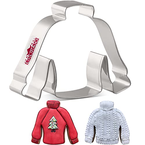 Liliao Christmas Winter Ugly Sweater Cookie Cutter - 4.2 X 3.2 Inches - Stainless Steel #TOP13