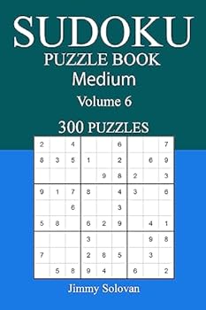Paperback 300 Medium Sudoku Puzzle Book: Volume 6 Book