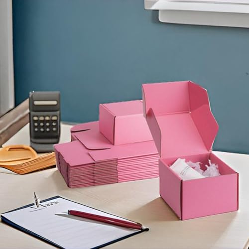 Yidomto 6x6x4 inch Pink Shipping Boxes for Small Business- Set of 25 by Yidomto - Image 4