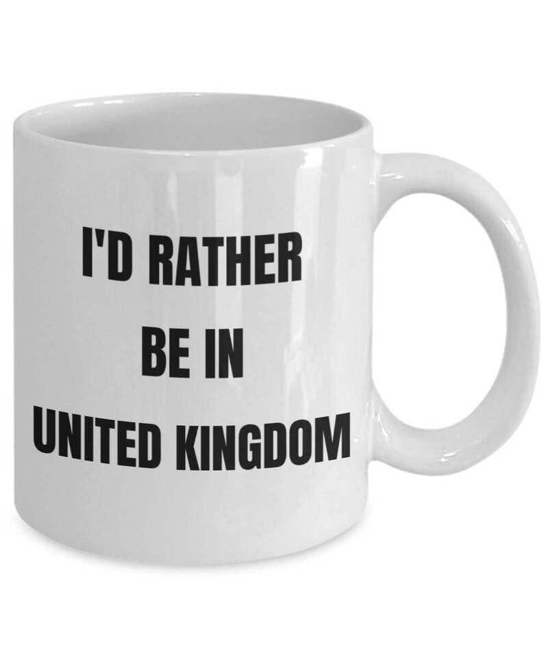 KALIDHAR United Kingdom Mug - I'd Rather be in United Kingdom- Coffee Cup Printed Coffee and Tea Ceramic Mug- 11OZ Ceramic Coffee Mug 8218