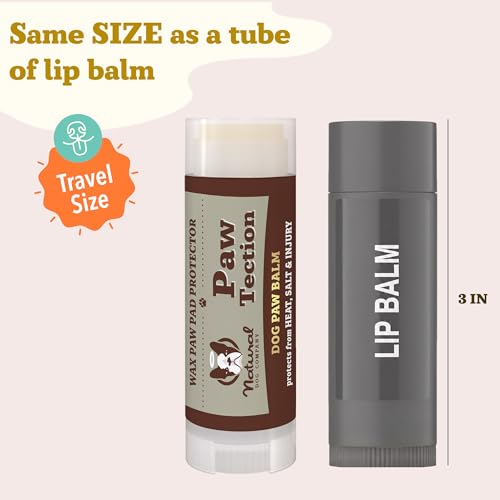 Image of Natural Dog Company PawTection Dog Paw Wax - Dog Paw Protection for Hot Pavement, Sand, Asphalt & Trails, Waxy Barrier Balm for Summer Walks, Hiking Days, Non-Toxic, and Lick Safe, 0.15 oz Stick
