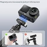 REYGEAK Mini statyw do selfie do Osmo Action 6/Nano/Action 5/4/3, wysuwany uchwyt z szybkozłączką, gimbal 360° do pionowego wideo, kompaktowy statyw do akcji (do Action 6/Nano)