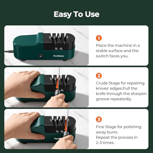 Northmas QN-M868 2-Stage Electric Knife Sharpener — view 5