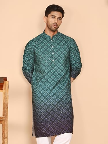 Image of Jompers Men's Ombre Pure Cotton Straight Kurta