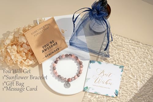 Image of morniface Inspirational Gifts for Women,Natural Stone Bracelet for Mom Daughter Friends Sister Wife Grandma Aunt
