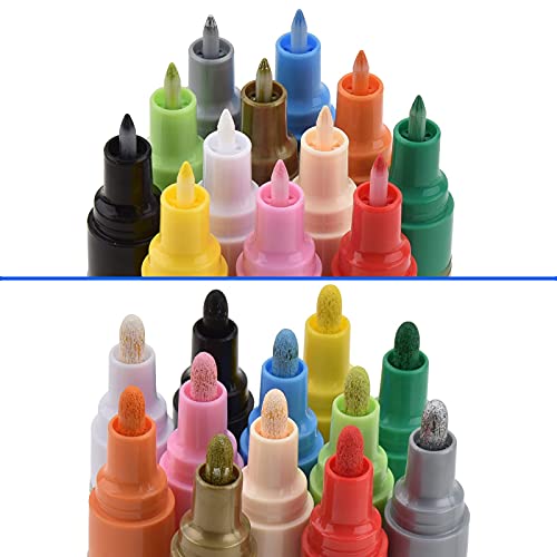 Acrylstifte Doppelspitze Set mit 18 Farben für kreative Projekte