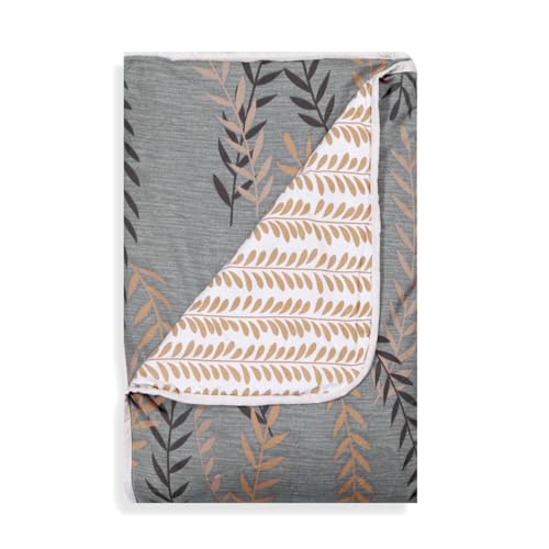 Image of Homestan Reversible All Season Cotton Feel Dohar for Single Bed,Soft Light Weight AC Blanket /Comforter for Summer /Winter /Monsoon (58x86 Inches, Fern Night)