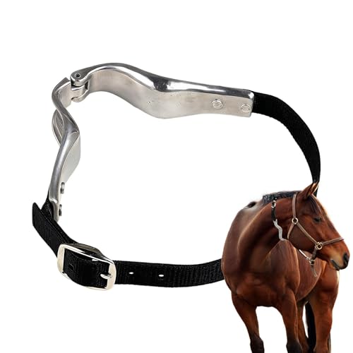 Ahogadero De Equitación – Aleación De Aluminio Poliéster 57x2.4cm | Correón De Pescuezo Entrenamiento Reforzado | Utensilio De Limpieza Hípica Picadero Carruaje Campo Retención Caballar