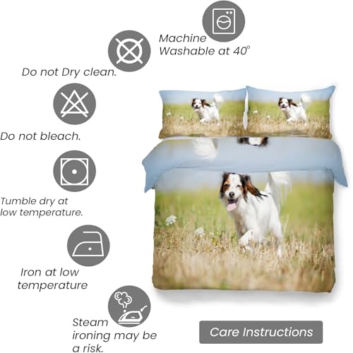 Housse de couette 220x240 avec fermeture éclair parure lit microfibre