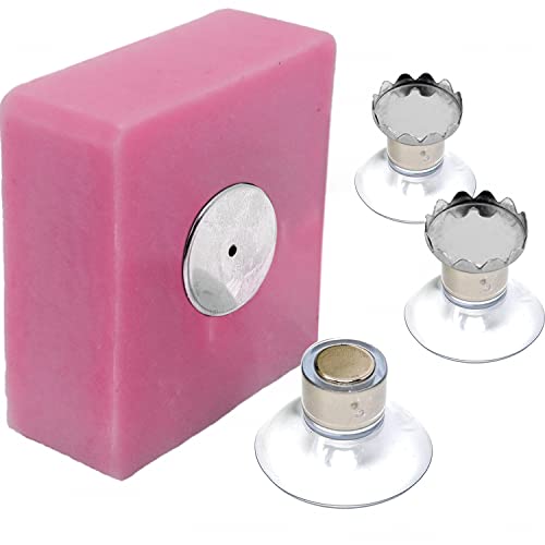 Set of 3 Magnetic Soap Holders with Suction Cup, 3 Soap Holders, Taille unique