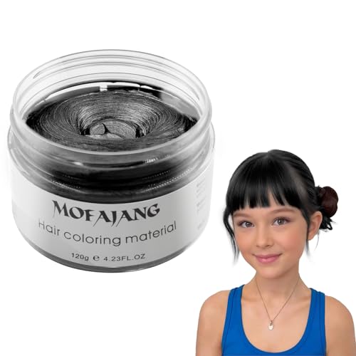 Image of Black Temporary Hair Dye Wax Natural Instant Hair Color Wax Pomades 4.23 oz, Hair Styling Clay for Party, Festival, Halloween, Christmas