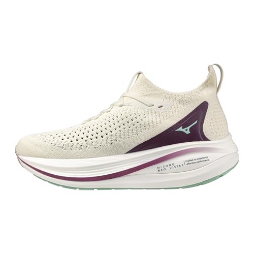 Mizuno Women's Wave Neo Vista 2 Running Shoe, Neutral Road-Trail Shoe,Nimbus Cloud-Ice Green, US Womens 7