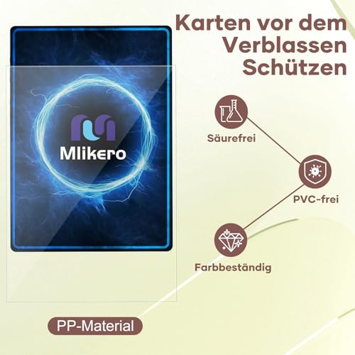 Mlikero 1000 Stück Standard Soft Kartenhüllen, Transparente Kartenhüllen passend für MTG Karten, Sammelkarten, Sportkarten… – Ansicht 5