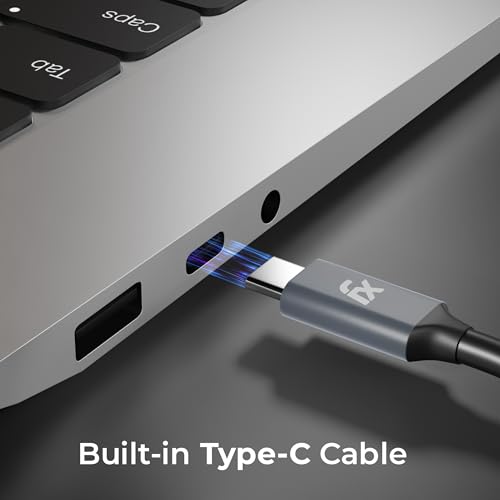 Image of Foxin 4-in-1 USB-C Hub | Type C Hub to USB 3.0 + 3 USB 2.0 Ports, Upto 5 Gbps High Speed Data Transfer | Slim Aluminium Portable C-Type Hub for Laptop, MacBook, Tablets & Mobiles | 15cm Cable - FTH C4
