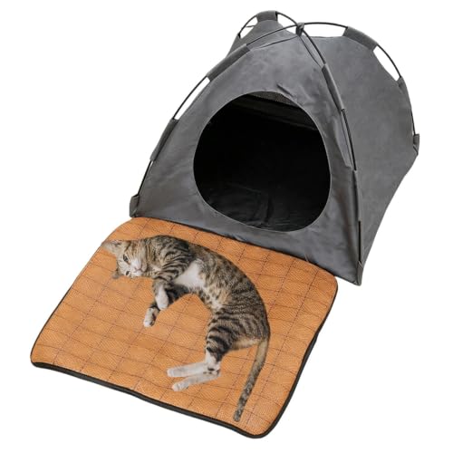 Cama cubierta para gatos y tipi interior para perros pequeños 2