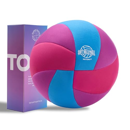 MOTOMY™ Soft Volleyball, Pain-Free Indoor Training Ball for Kids & Youth, Extra Soft Surface with Realistic Bounce, Silent Ball for House Play, Ideal Volleyball Gift for Kids