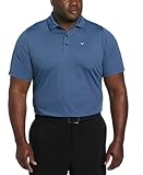 Callaway Men's Ventilated Classic Jacquard Short Sleeve Golf Polo, Stretch Seams, Moisture-Wicking (Available in Big & Tall), Peacoat, XX-Large Big Tall