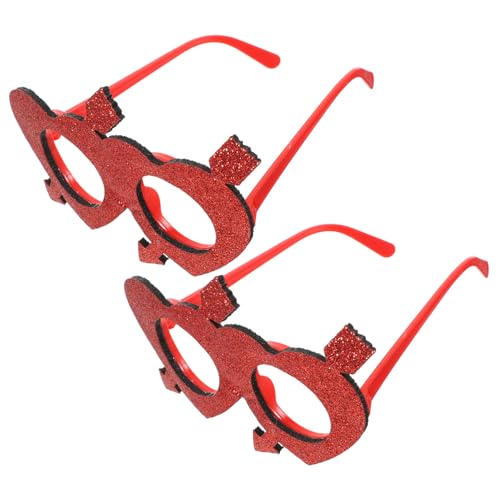 Didiseaon 2Pcs Heart Shaped Novelty Glasses Props for Valentine Day Creative Eyewear for Parties Photo Booths Fun Love Glasses Decorations for Celebrations